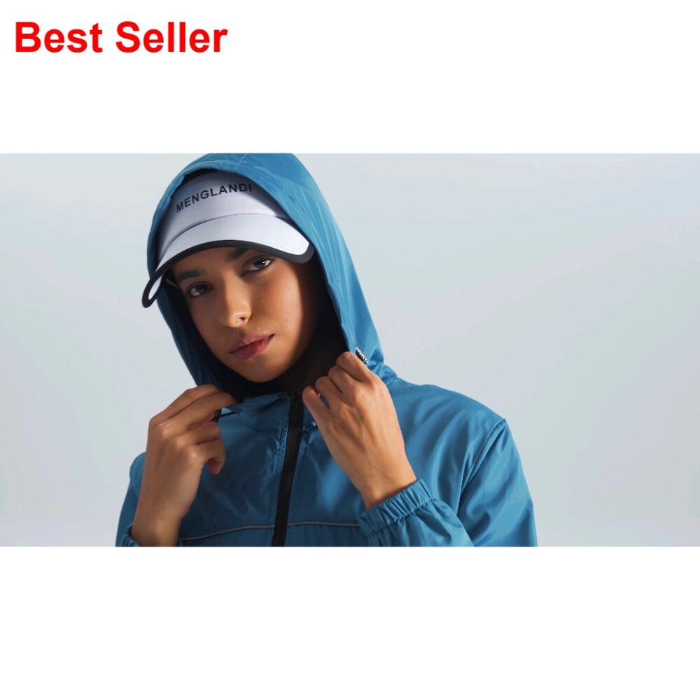 Reflective Waterproof Rain Jacket Packable Hooded… - image 6